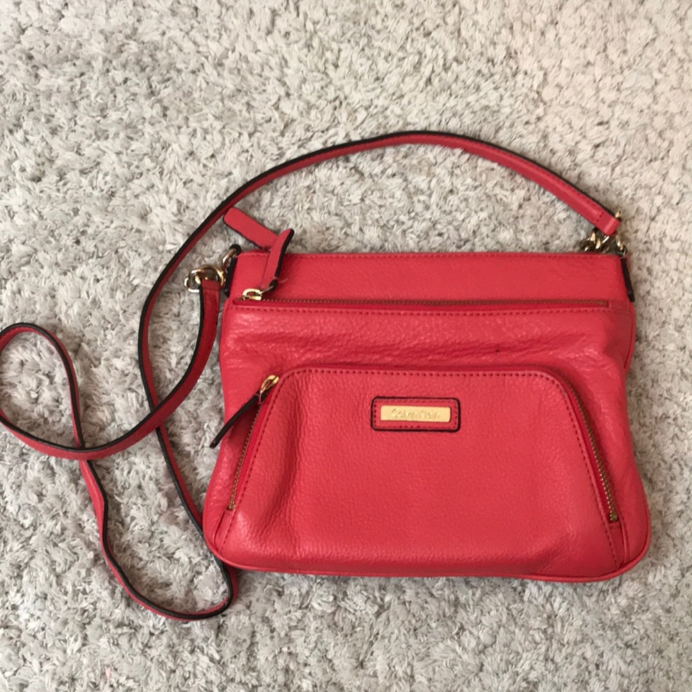 Calvin Klein Hot Pink across Body Purse Bag